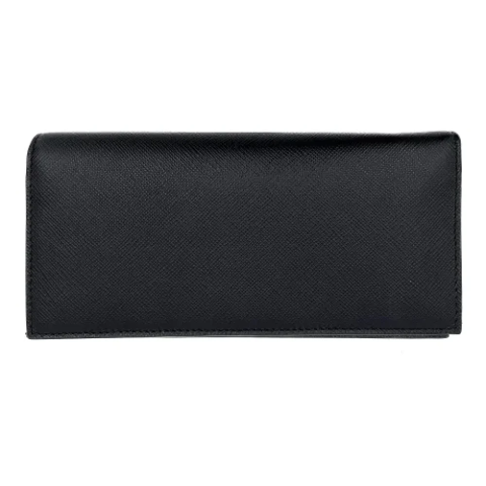 Prada Vintage Pre-owned Leather wallets Black Dames