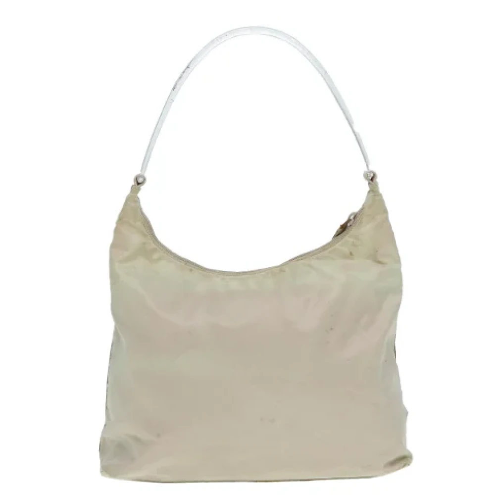 Prada Vintage Pre-owned Nylon handbags Beige Dames