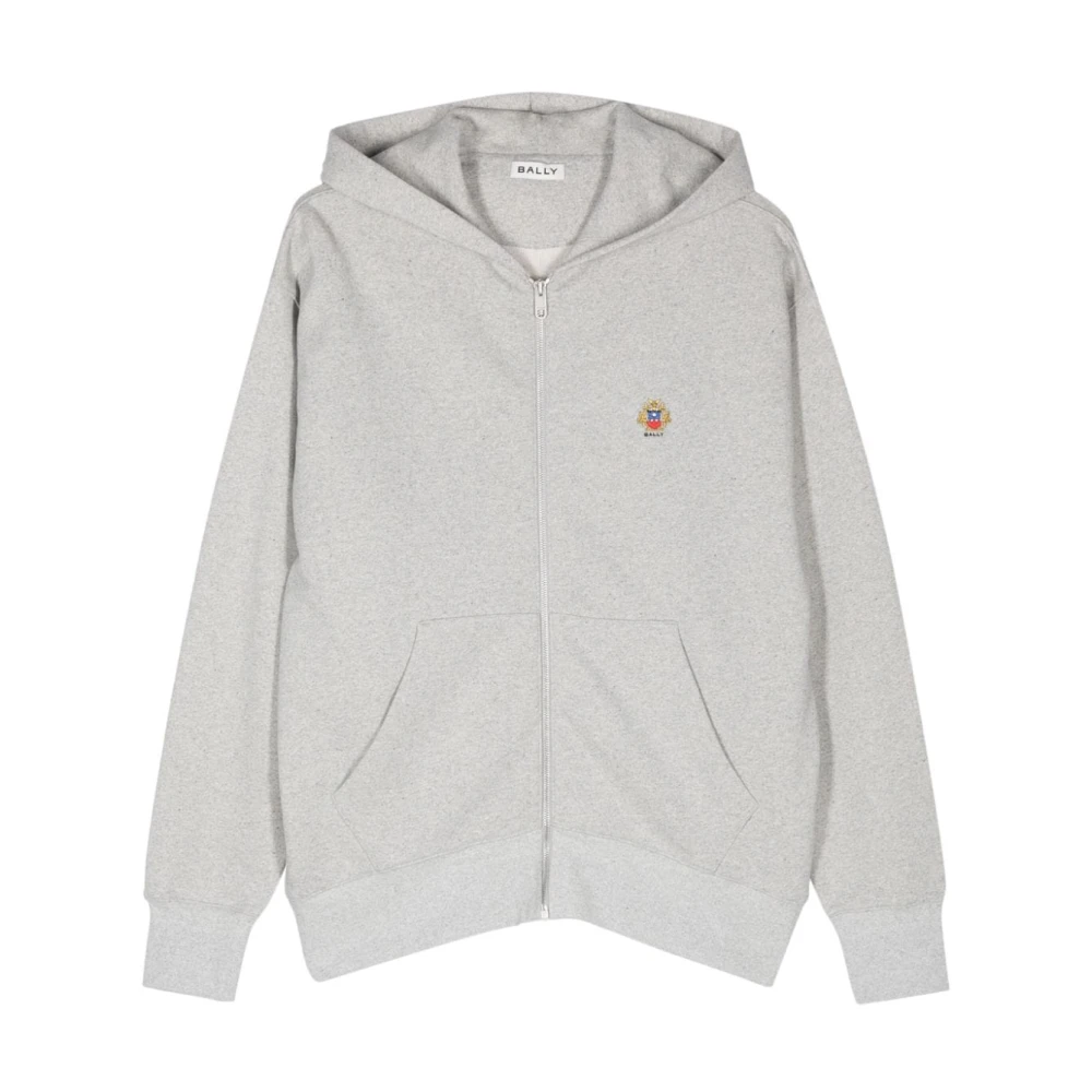 Bally Grijze Sweater met Logo Borduursel Gray Heren