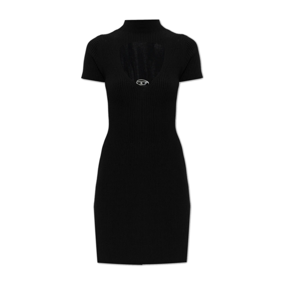 Diesel Kvinno Svart Klänningar Dam, S, M-Olympe Wool Dress