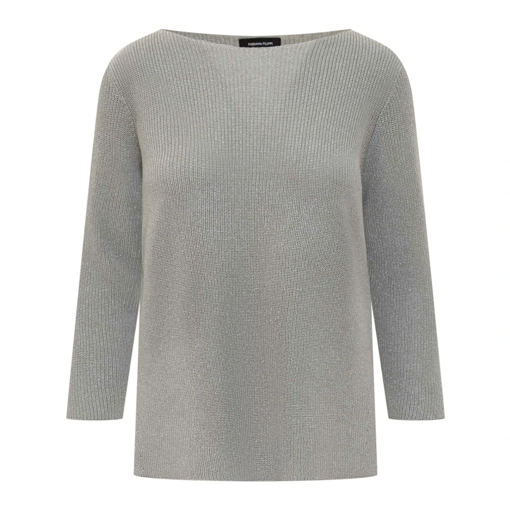 Fabiana Filippi Stickat Maglia Gray, Dam