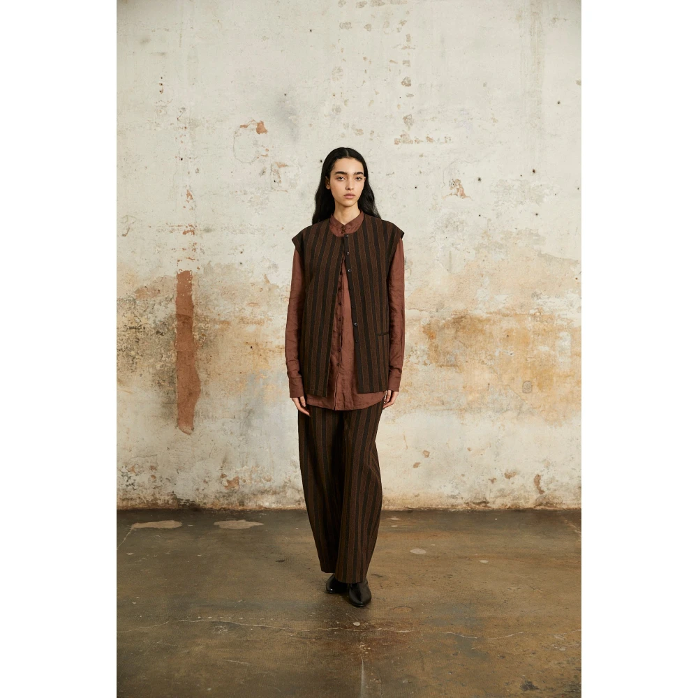 Cortana Raoul ramie blush overhemd Brown Dames