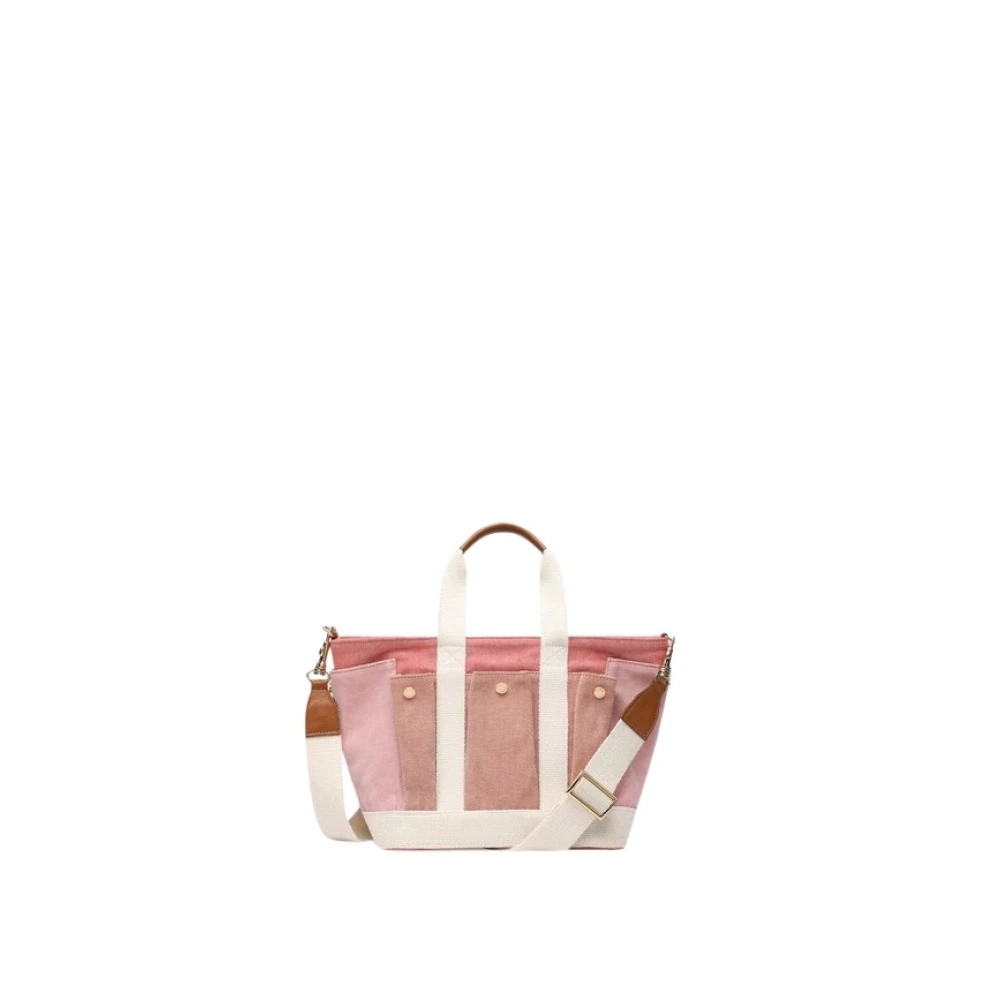 Vanessa Bruno Roze Multi-Pocket Schoudertas Pink Dames
