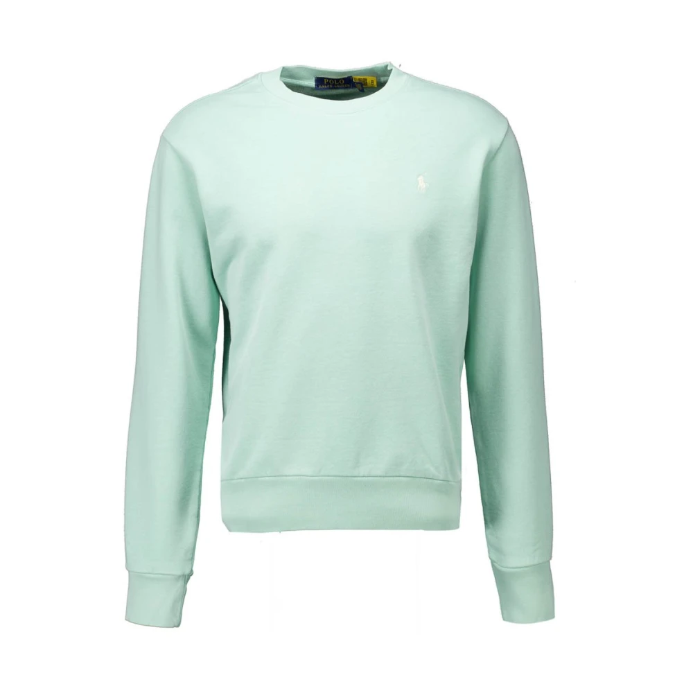 Ralph Lauren Stijlvolle Mint Sweater met Ronde Hals en Logo Green Heren