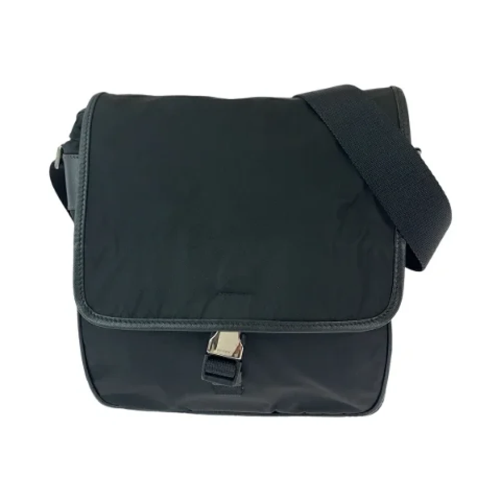 Prada Vintage Pre-owned Canvas crossbody-bags Black Dames