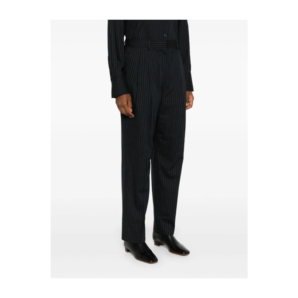 TotêMe Getailleerde Gestreepte Broek Blue Heren