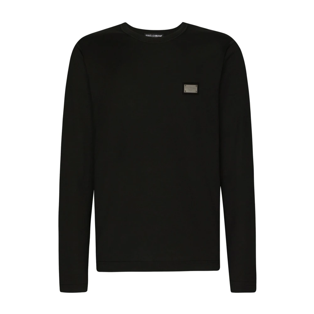 Dolce & Gabbana Logo Plaque Longsleeve T-shirt Black Heren