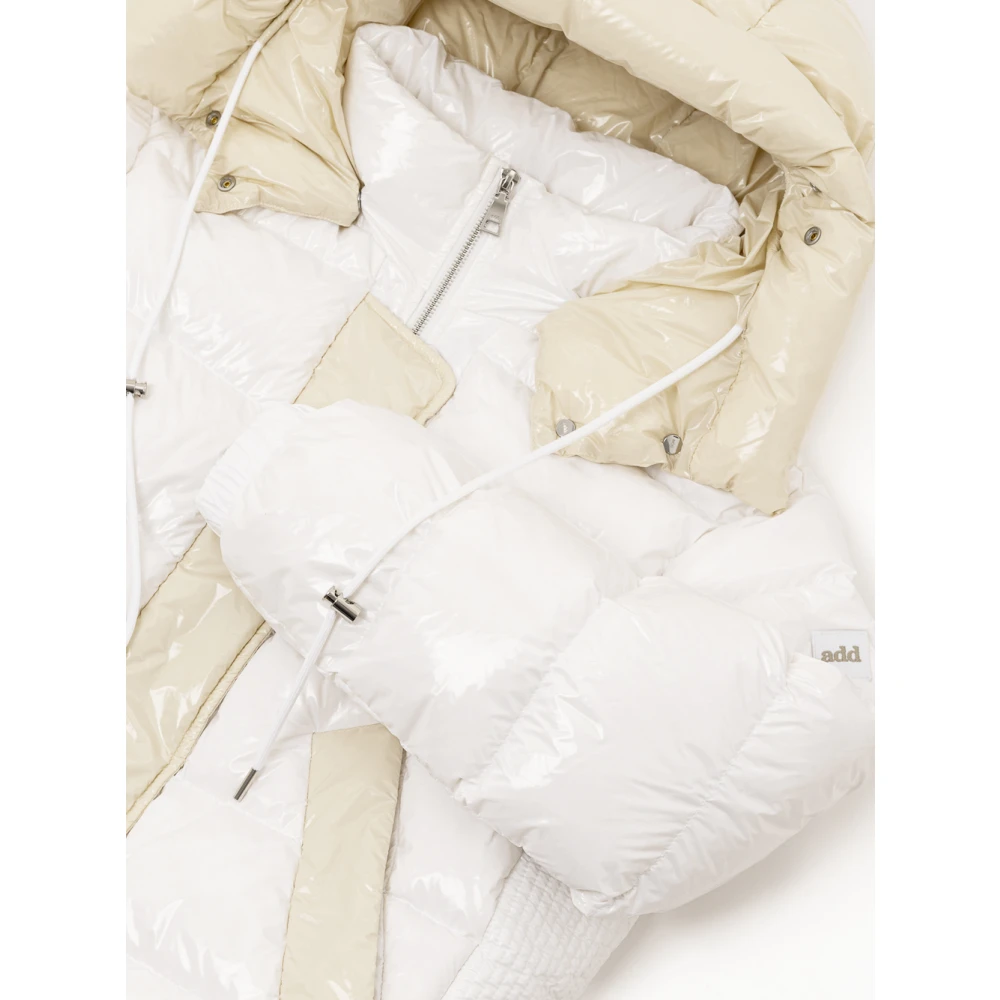 add Gewatteerde jas met afneembare capuchon White Dames
