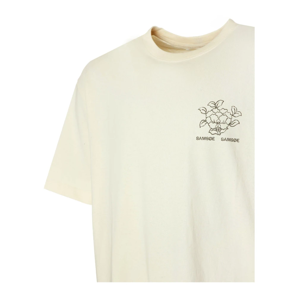 Samsøe Sapoetry Korte Mouw Tee Beige Heren