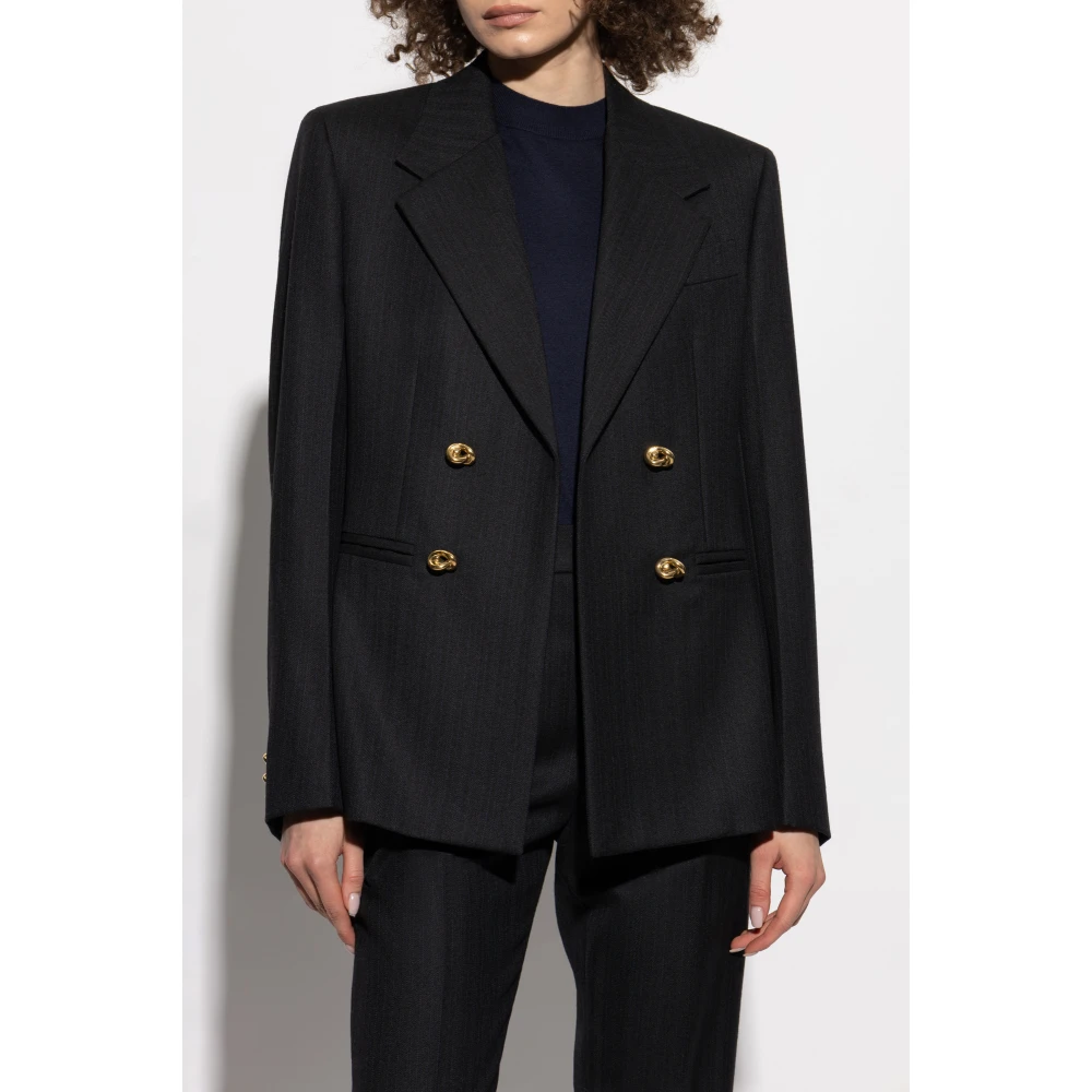Bottega Veneta Blazer met open revers Black Dames