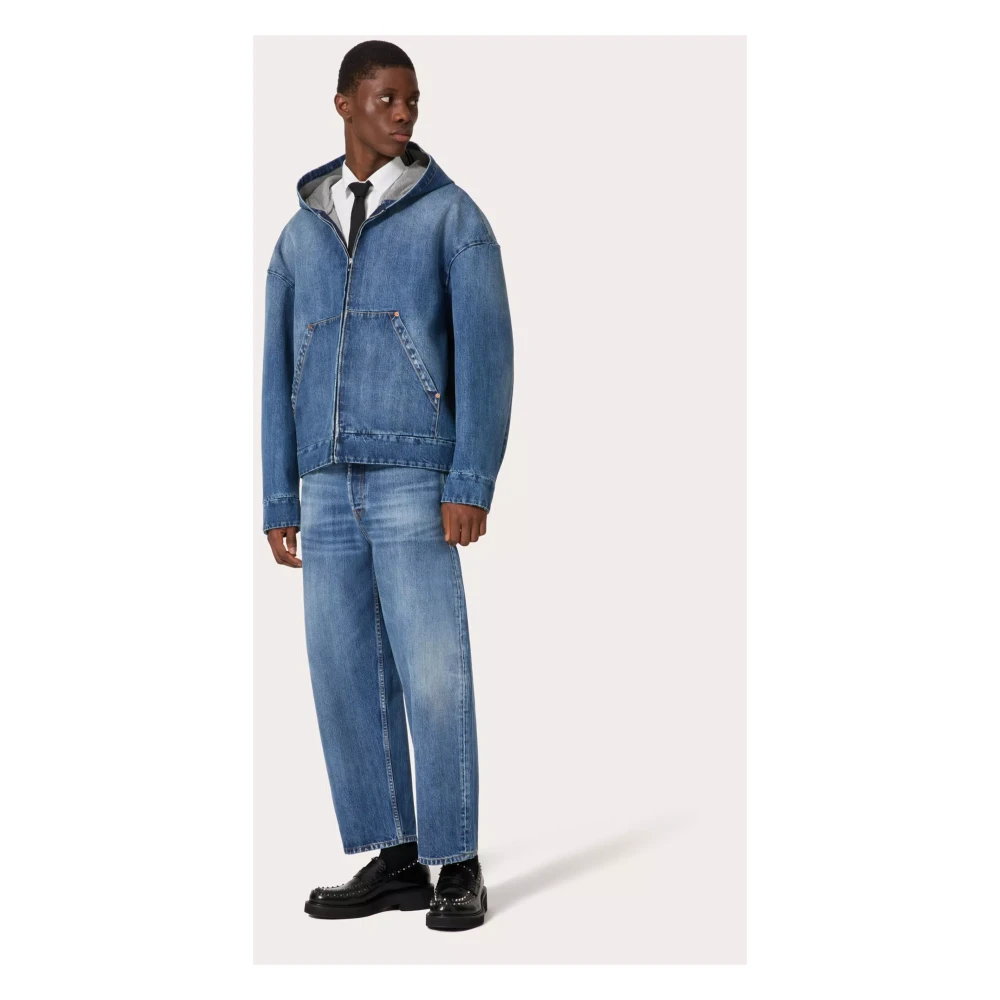 Valentino Garavani Blauwe Chino Fit Jeans VLogo Blue Heren