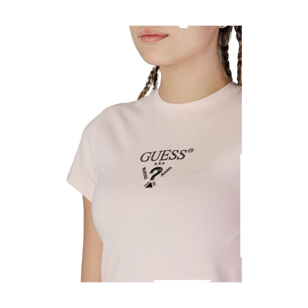 Guess Multicolor Katoenen Tops & T-shirt Pink Dames