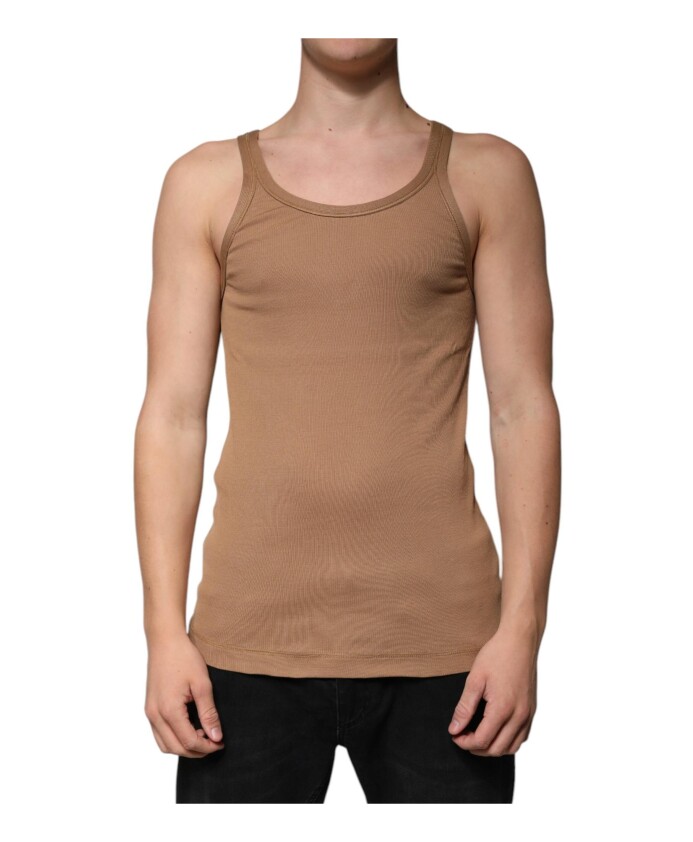 brown-cotton-tank-top-with-logo