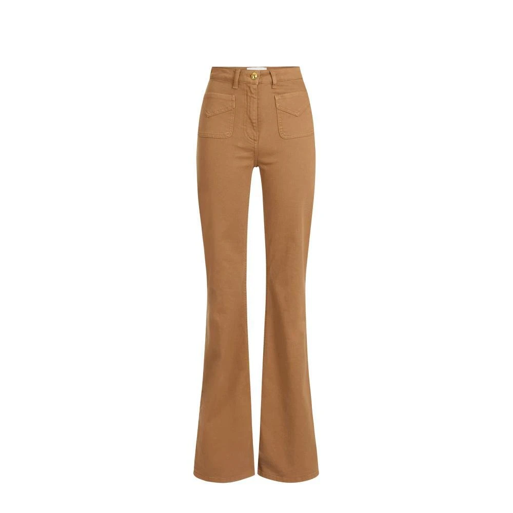Elisabetta Franchi Brown Flare Jeans, Female, W28, Bell-Bottom Jeans