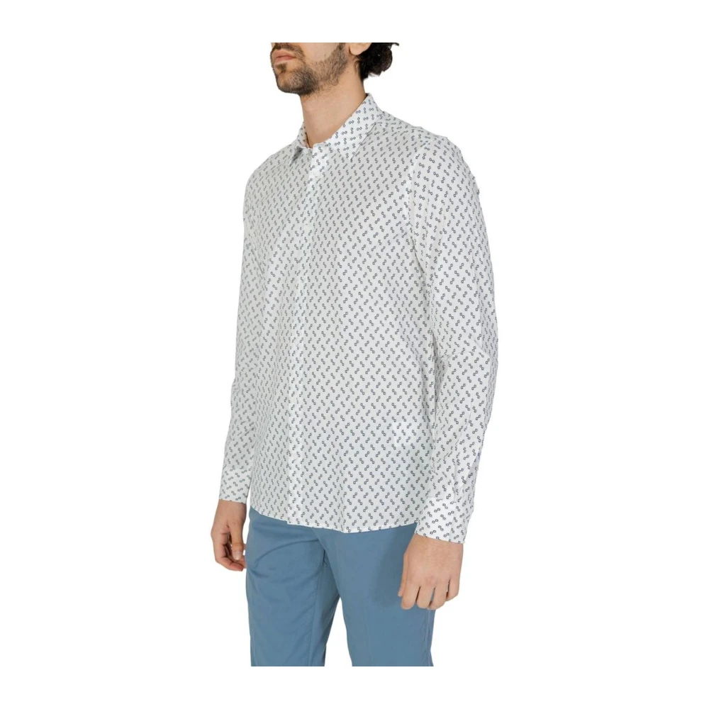 Antony Morato Witte Katoenen Overhemd Lange Mouw White Heren