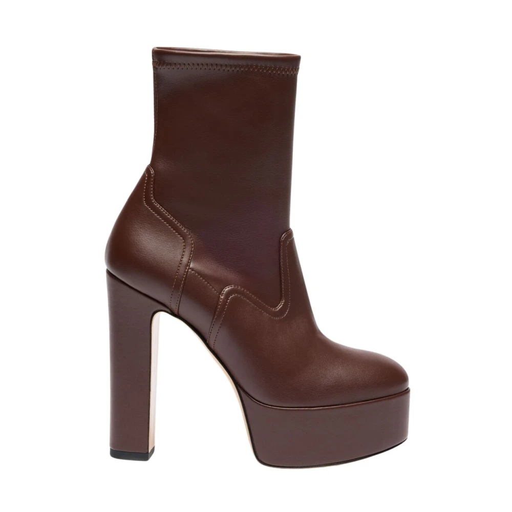 Casadei Women's Brown Heeled Boots, 7 Uk, Patty Ankle Boot