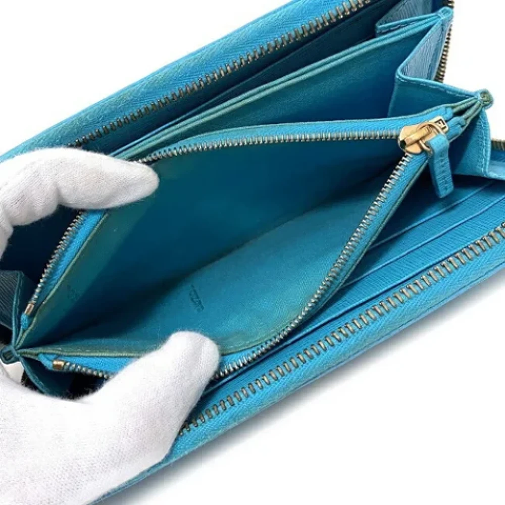 Fendi Vintage Pre-owned Leather wallets Blue Dames