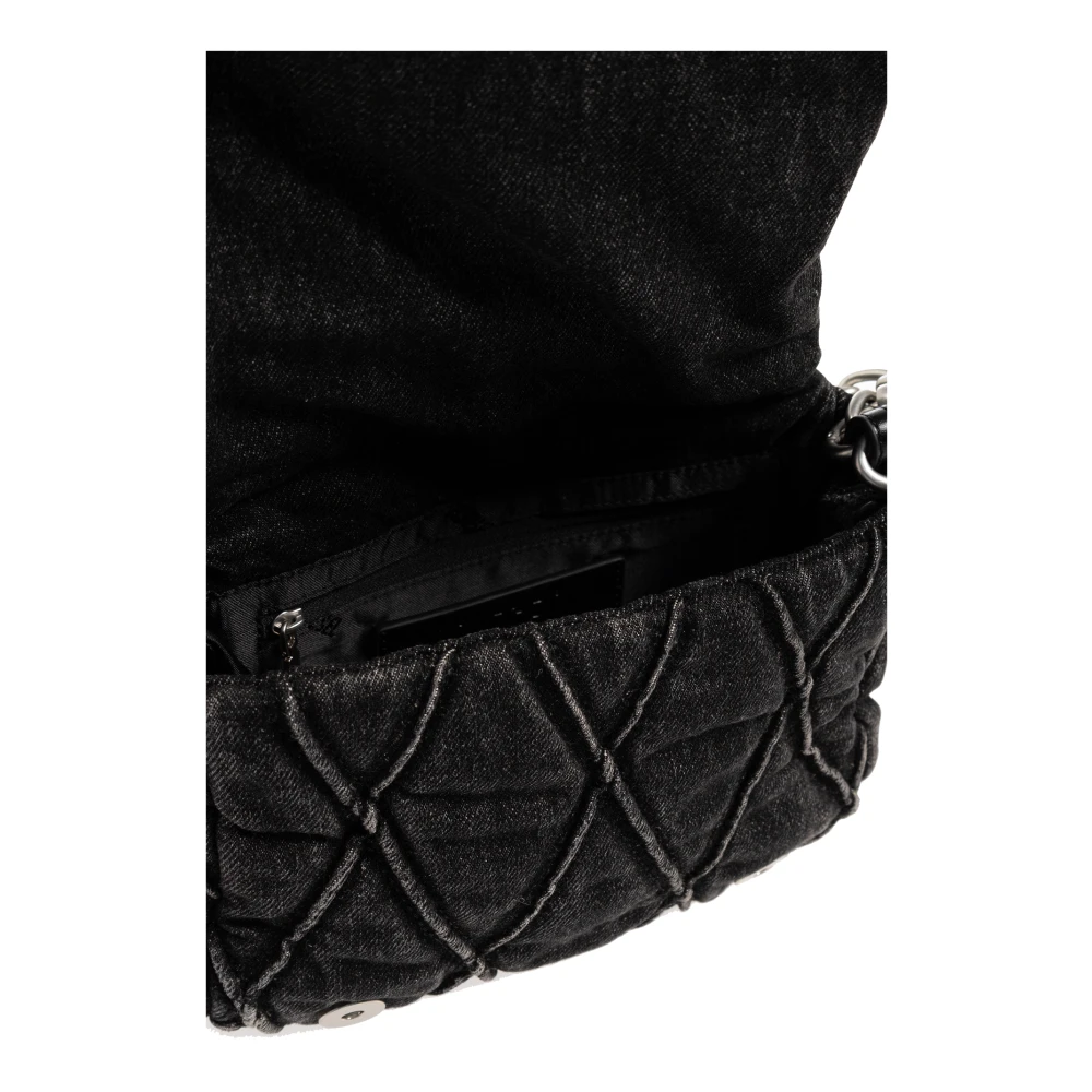 Diesel Charm-D denim schoudertas Gray Dames