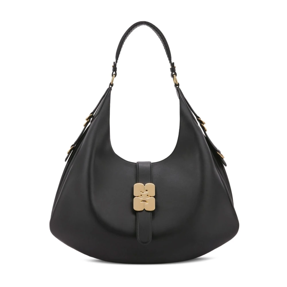 Ganni Women's Black Shoulder Bags, One Size, Large Kat Bag
