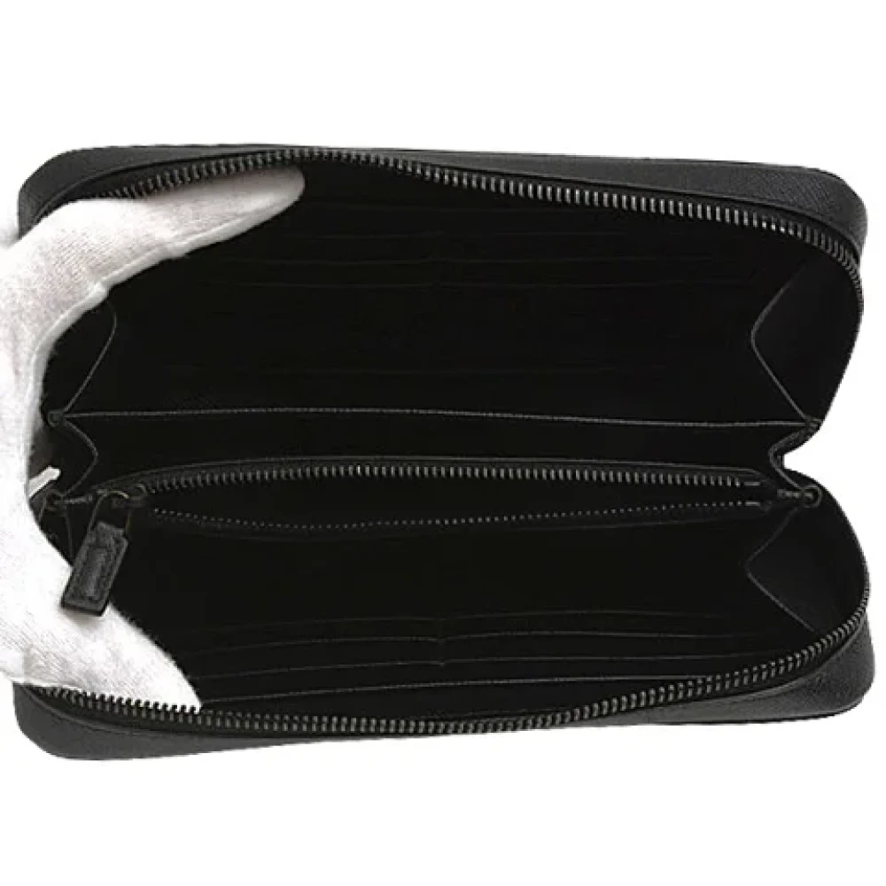 Prada Vintage Pre-owned Leather wallets Black Dames