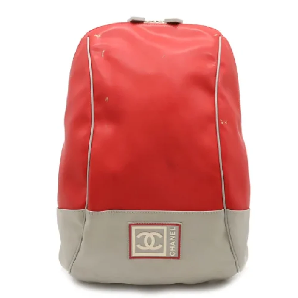 Chanel Vintage Pre-owned Rubber backpacks Red Dames