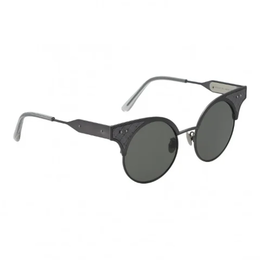 Bottega Veneta Vintage Pre-owned Metal sunglasses Black Dames