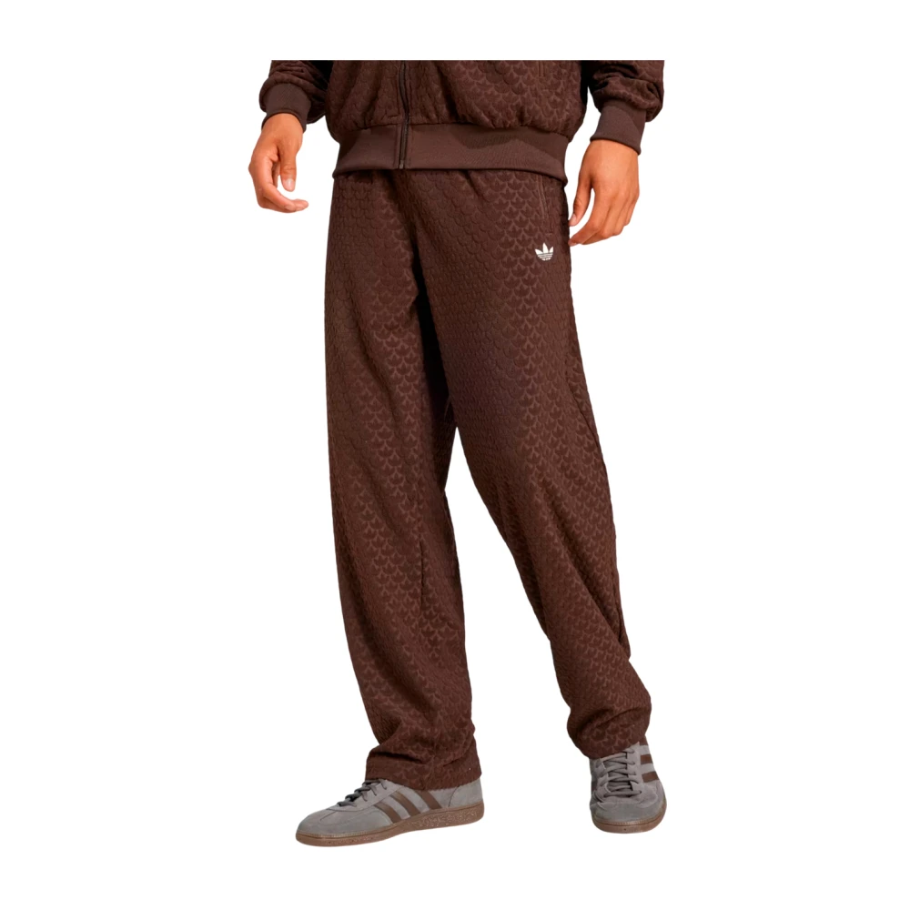 Adidas Casual Gedrapeerde Broek met Ritszakken Brown Heren
