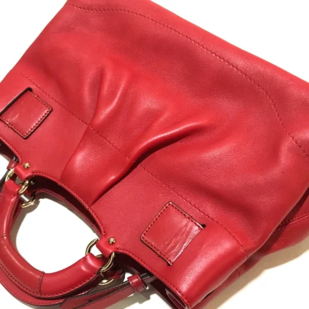 Salvatore Ferragamo Pre-owned Leather handbags Red Dames