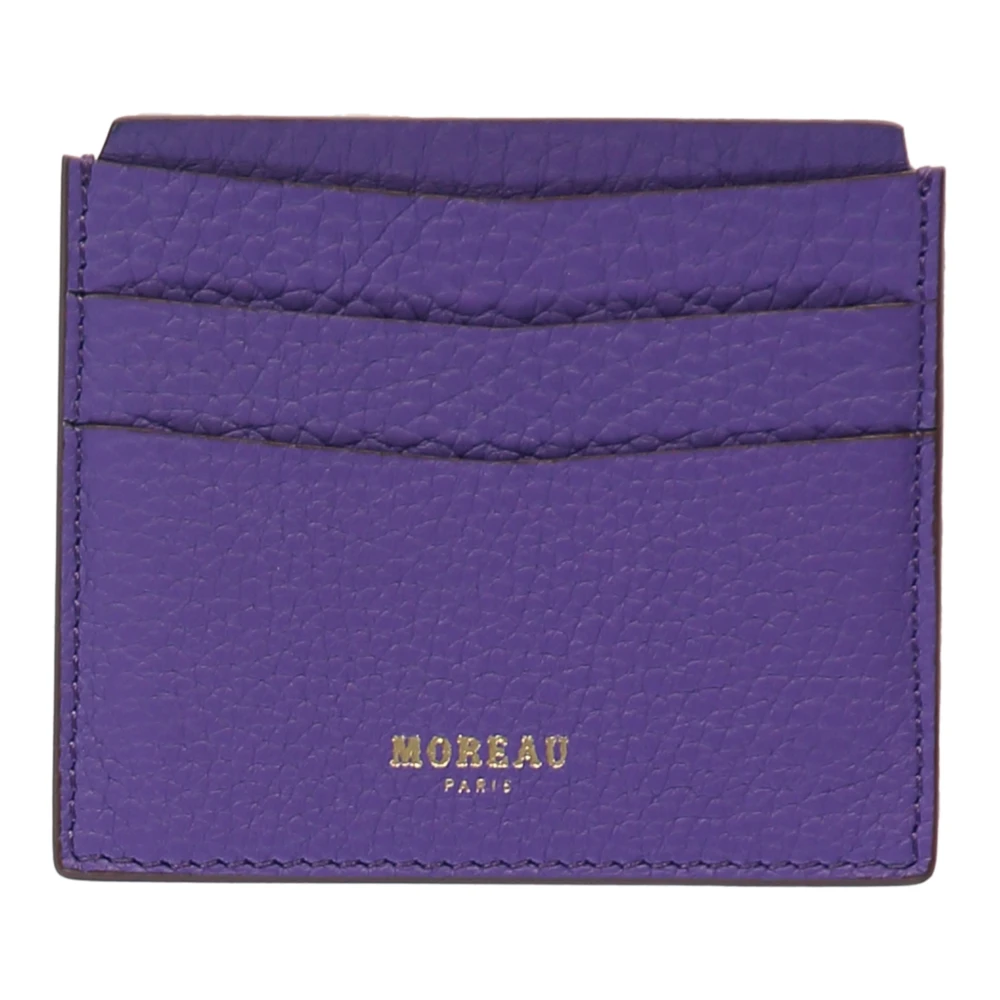 Moreau Paris Logo Detail Leren Kaarthouder Purple Dames