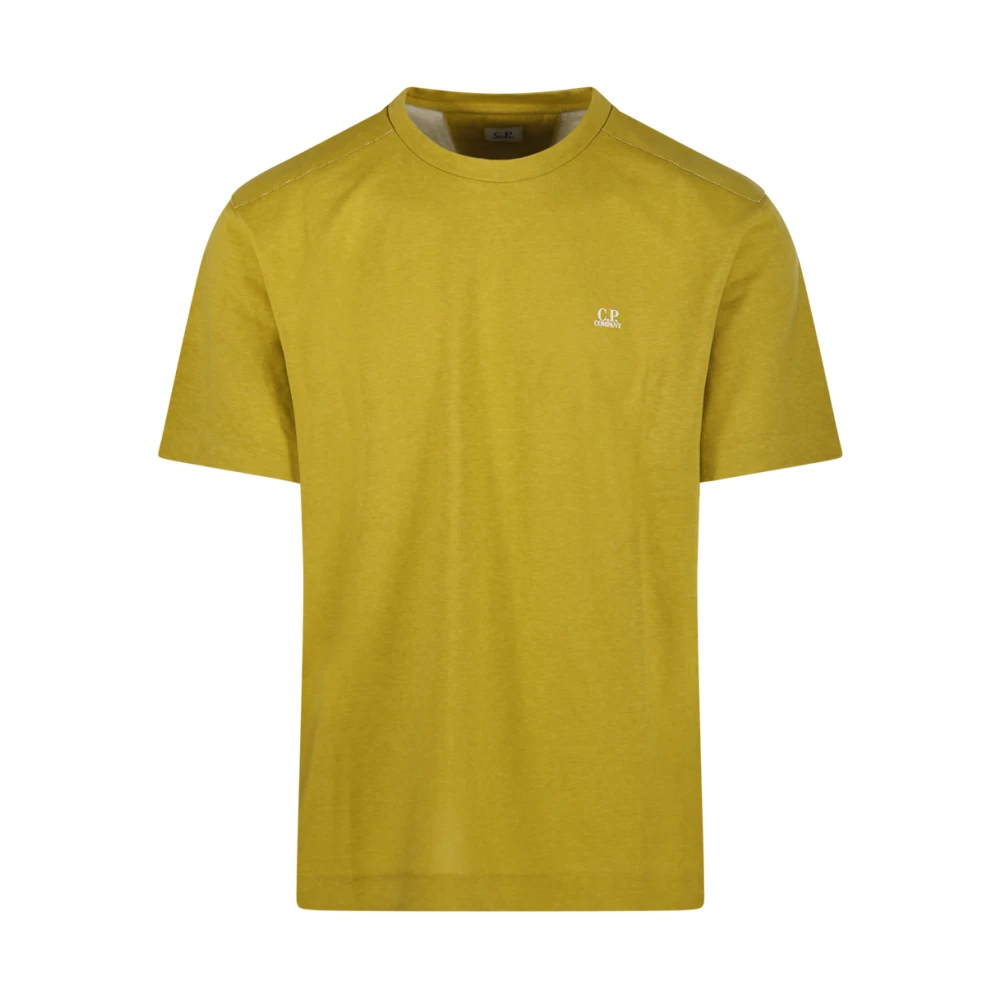 C.p. Company Men's Yellow T-Shirts, M, 20/1 Jersey Plated Logo T-Shirt