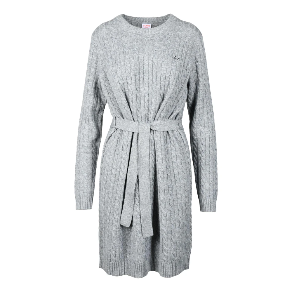 Sun68 Merino Wolmix Jurk Gray Dames