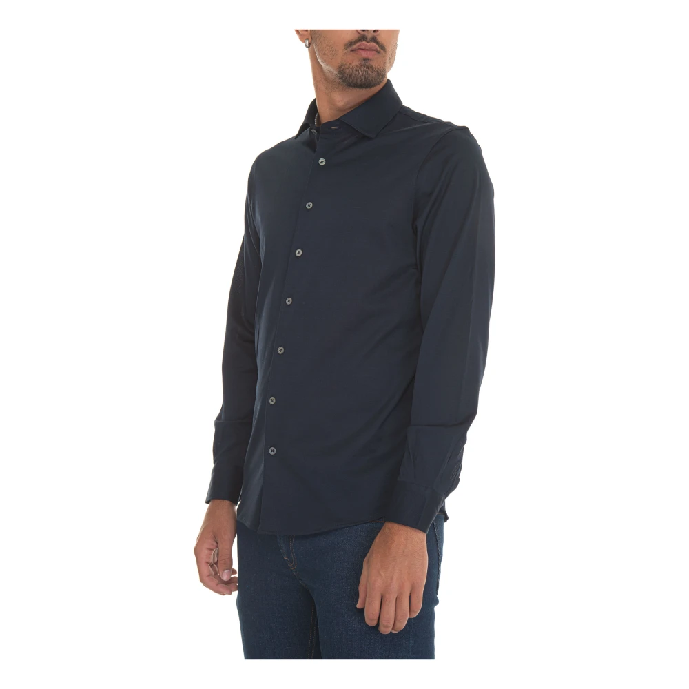 Gran Sasso Elegant Classic Shirt for Men Blue Heren