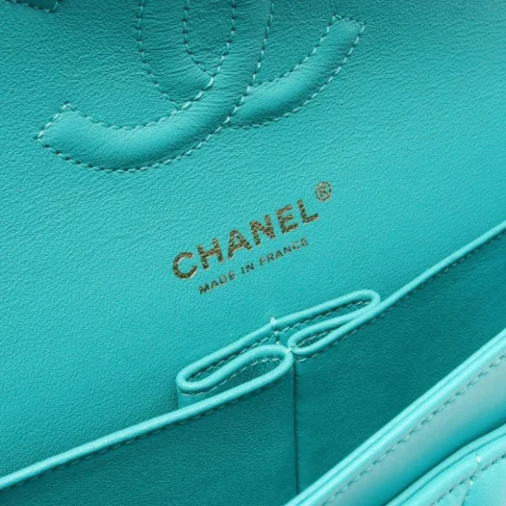 Chanel Vintage Pre-owned Leather chanel-bags Blue Dames