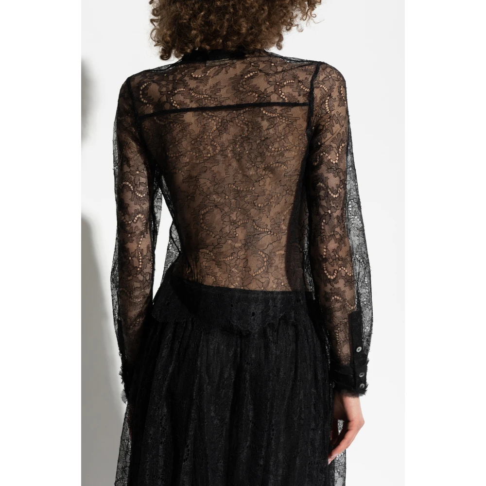 Ulla Johnson Kanten shirt Cecile Black Dames
