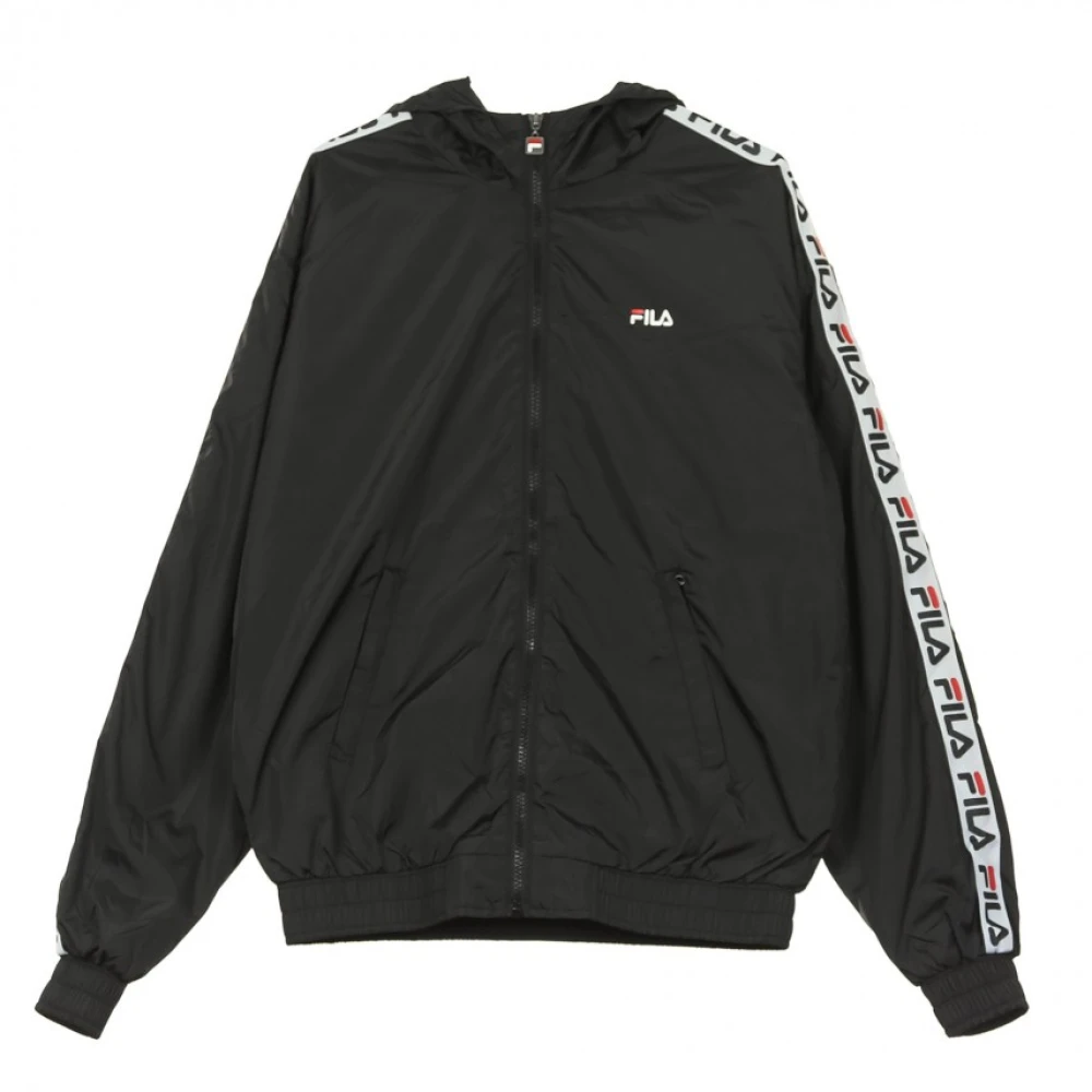 Fila Men's Black Windbreaker Tacey - Windbreakers - L - Sport