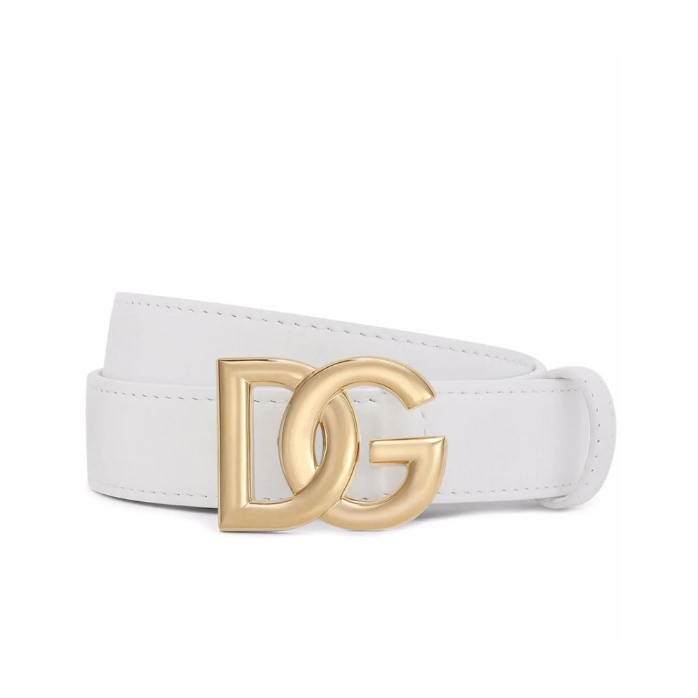 Dolce & Gabbana Damen Weiß Stylischer Gürtel Mit Einzigartigem Design