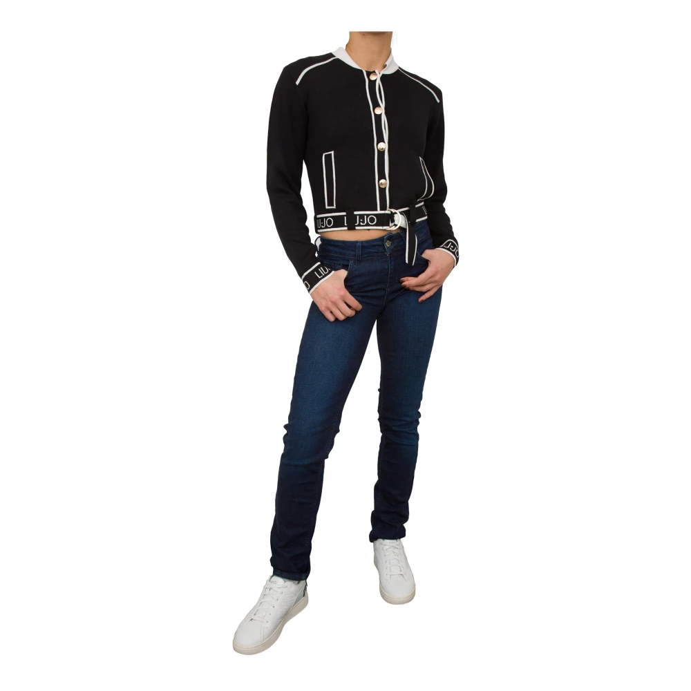 Liu Jo Zwarte Gebreide Trui Black Dames