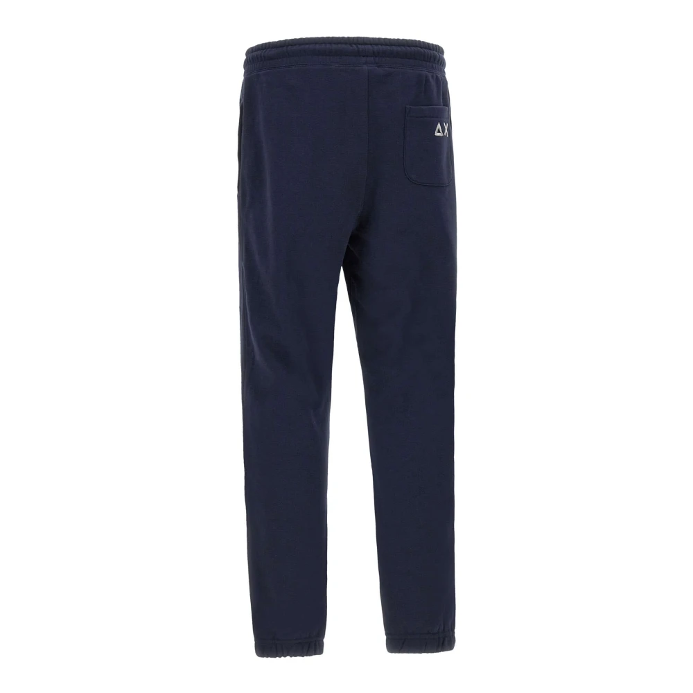Sun68 Heren Katoenen Jogger Broek Blauw Blue Heren