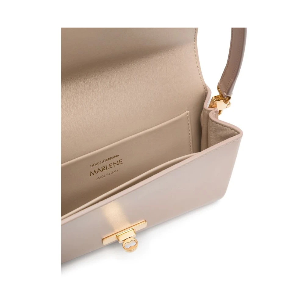 Dolce & Gabbana Beige Twist-Lock Schoudertas Pink Dames