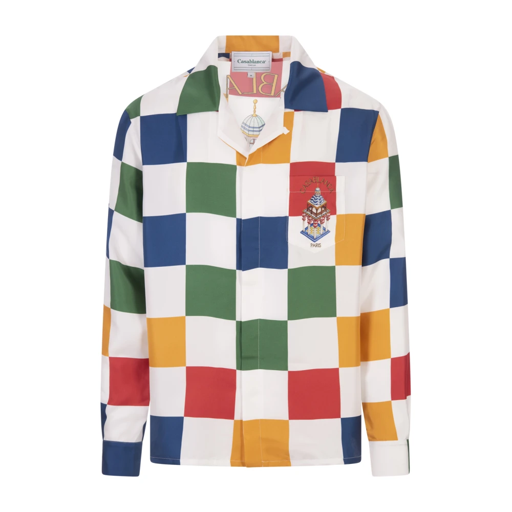Casablanca Multicolour Check Zijden Twill Overhemd Multicolor Heren