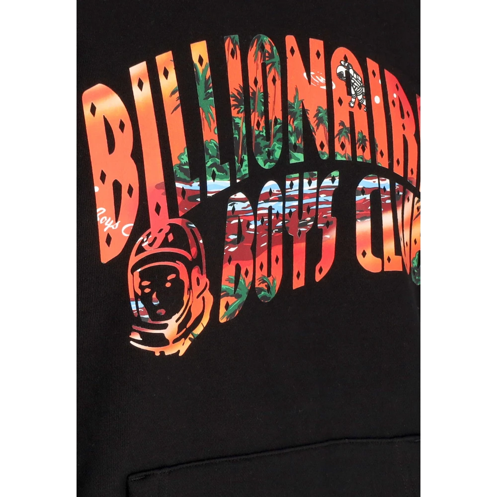 Billionaire Boys Club Lichte Sweatshirt Man Tropisch Eiland Fill Arch Logover Popover Hoodie Zwart Black Heren