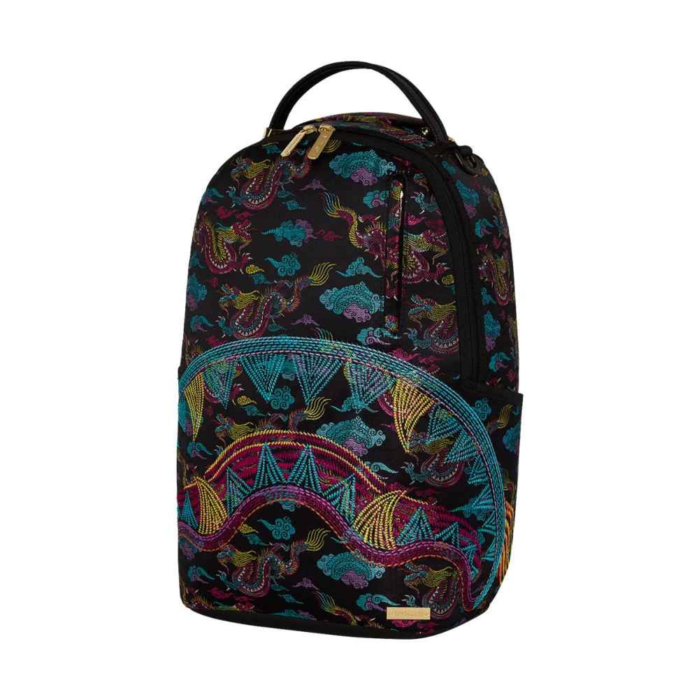 Sprayground Geborduurde Draak Stijlvolle Rugzak Multicolor Unisex