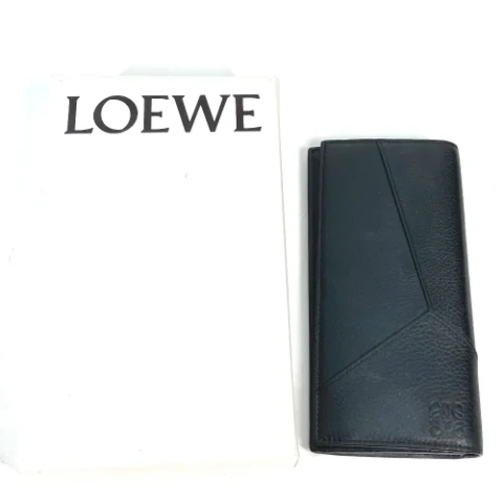 Loewe Pre-owned Leather wallets Black Heren