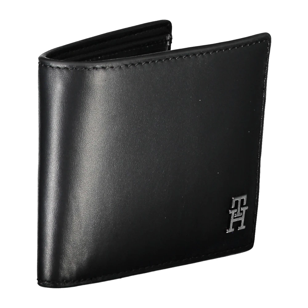Tommy Hilfiger Heren Portemonnee Zwart Stijlvol Contrast Logo Black Heren