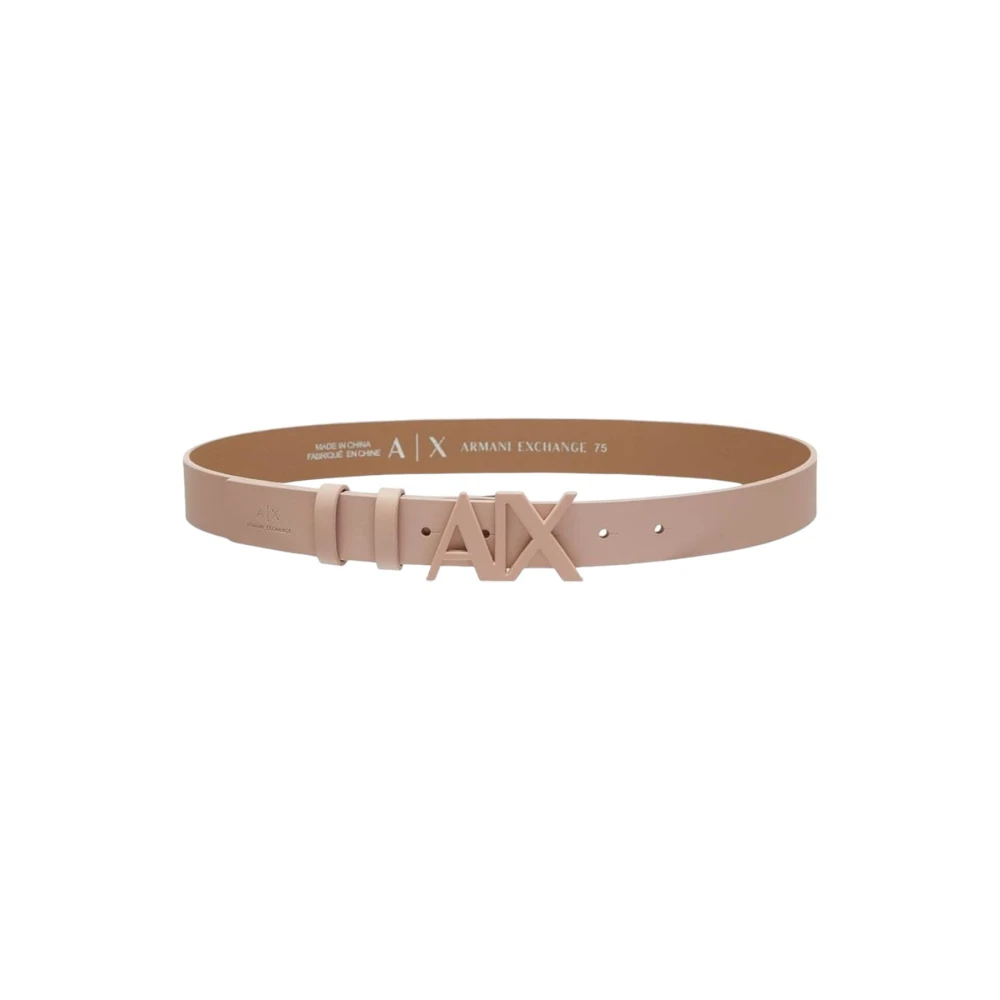 Armani Exchange Stijlvolle riem voor mannen Beige Dames
