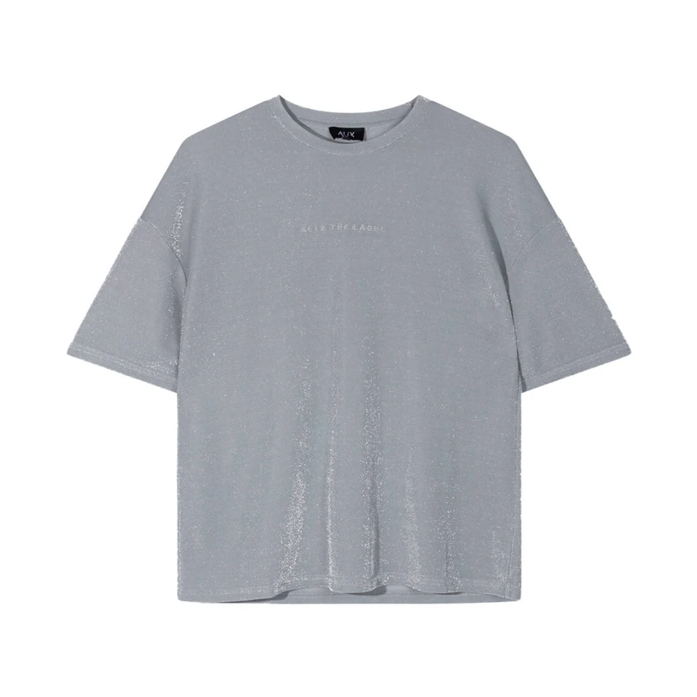 Alix The Label Doorschijnend Print T-Shirt Gray Dames