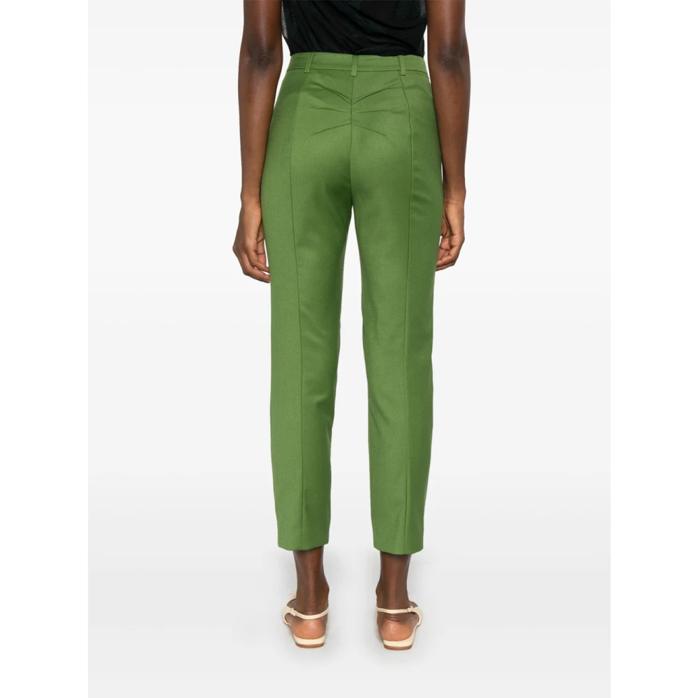 PATRIZIA PEPE Slim Groene Broek voor Vrouwen Green Dames