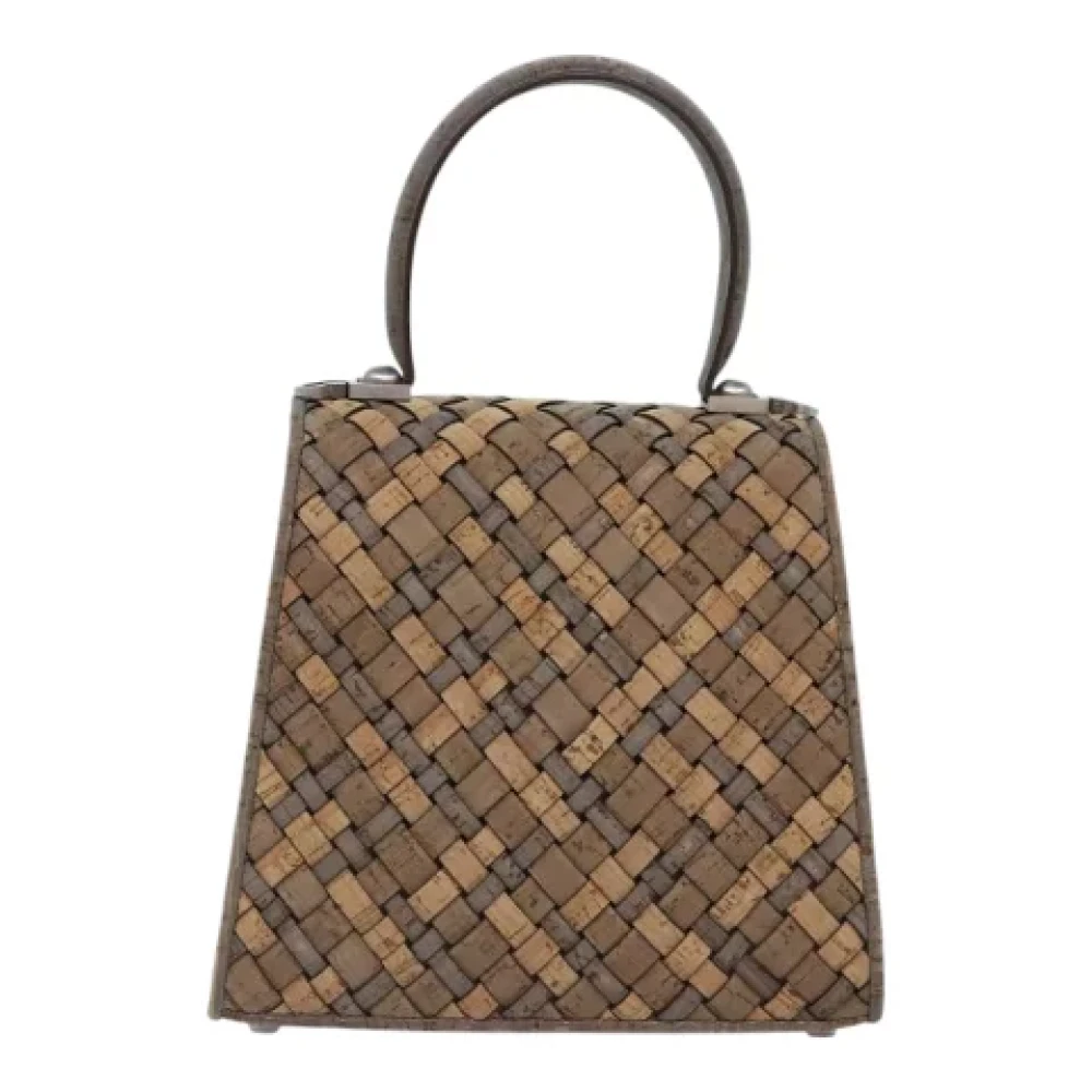 Salvatore Ferragamo Pre-owned Canvas handbags Brown Dames