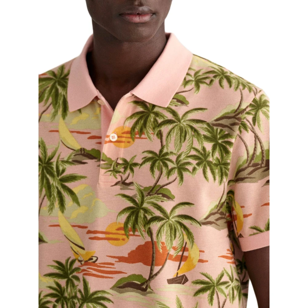 Gant Hawaii Print Polo Shirt Multicolor Heren