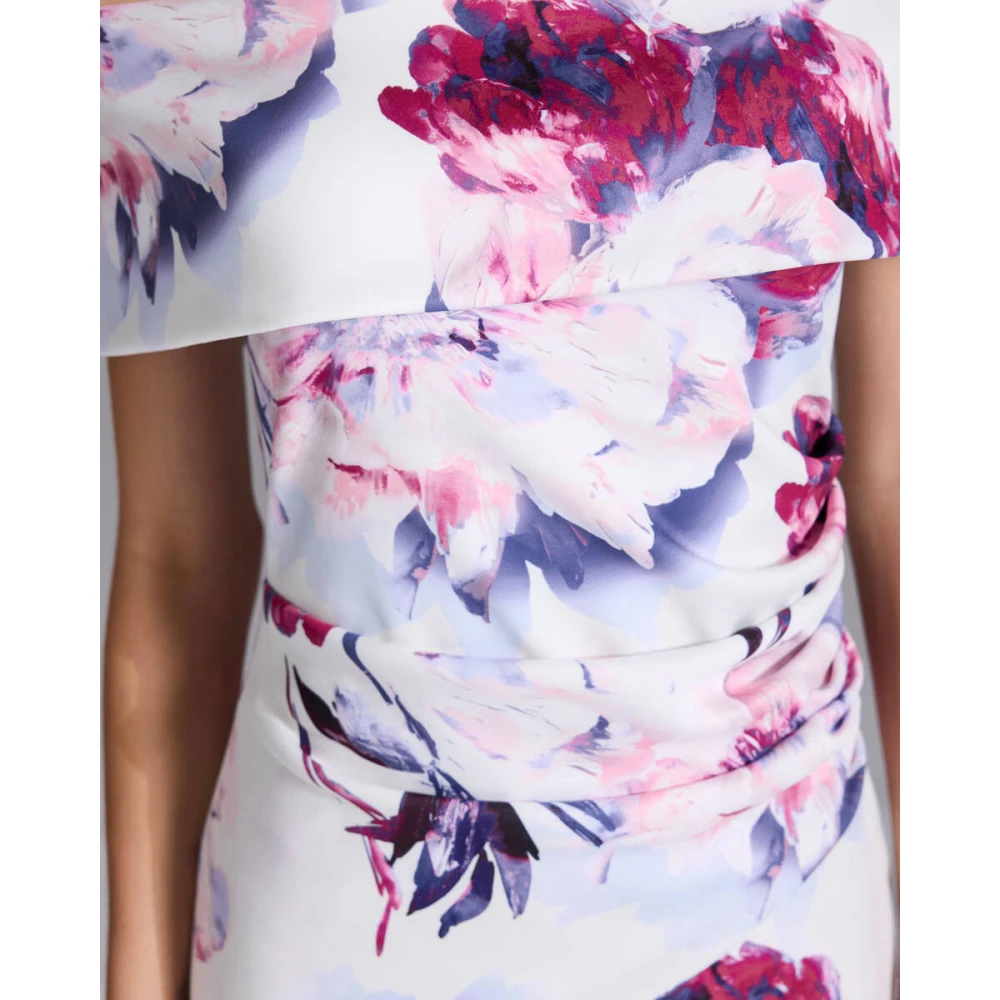 Swing Off-Shoulder Bedrukte Jurk Multicolor Dames